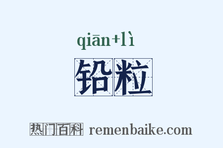 铅粒是什么意思的图片